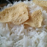 イーマサラ - バスマティライスに、パパド。