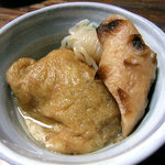 よし半 - お通し（巾着油揚げ）