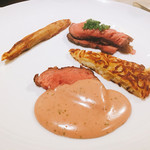 restaurant hache - 道産牛リブロースのロティ　玉ねぎのコンフィチュール