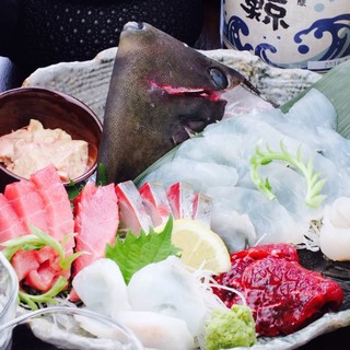 鯨は卸し、魚は豊洲市場に買い付け、毎朝の仕入れが鮮度の決め手