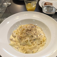 リストランテ ラ チャウ - タリアッテレのカルボナーラ。おソース美味しかった〜♡