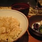 鉄板焼ステーキ 喜扇亭 - 〆はガーリックライス