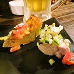 スタンドアップ トリウオ - 付き出しを取り分けるとこんな感じ