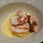 やまぐち - カニ味噌のカルボナーラ、コッペ蟹