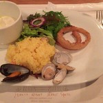Cafe,Dining&Bar 104.5 - 黄金の幸せパエリア + 優しい日のスープ + 記念日のサラダ