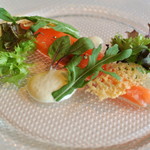 フランス料理/ワインダイニング　ラ・ベル・エポック / バロン オークラ - ラ･ベル･エポック・スモークサーモンのコンフィ(2016.09)