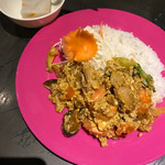 炒め物とライス