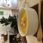 MEZZO FORTE - 冬期のランチ、前菜はスープです