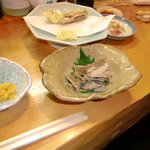 寿し処なかに - 生のカラスミ　凍った蟹みそ　スル天