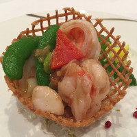 中国料理 梨杏 - 大海老と季節野菜のＸＯ醬ソース炒め