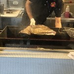 明神丸 - 【2016年10月】藁焼き、ファイアー前です。