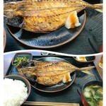 境川パーキングエリア （上り線） - 焼魚定食(大)…あじ ¥880