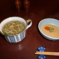 人形町今半 本店 - 　２０１６年１２月の〆の中華麺とごまだれです。