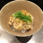 日本料理 晴山 - 白子の蒸し寿司