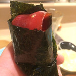 うを徳 - 白子と鮪の手巻き