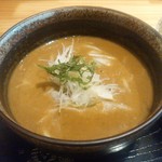 五味五香 - 【2016.12.25(日)】牡蠣つけ麺(並盛・250g)850円のスープ