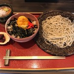 Teuchi Chi Soba Sato Take - 半熟卵の天ぷら丼定食950円（税込）