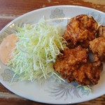 徳島ラーメン 麺王 - 唐揚げ+キャベツ+ソース：唐揚げセット