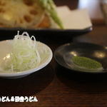 手打ちそば 楓 - 2016年12月　薬味と抹茶塩