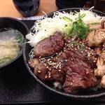 難波肉劇場 - ハラミ・セセリ丼並（890円）