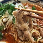 ラーメン･餃子 ハナウタ - 【2016年12月】薬膳香辛味噌（大辛）の肉アップ。