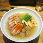 ラーメン巌哲 - 2016.12/26 塩鴨なんば鴨増し