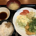 Sumibi Yaki Didori Ya - おろしチキン「勝つ」定食　￥850
                        