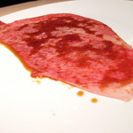 焼肉矢澤 京都 - 名物サーロイン矢澤焼き1枚1800円+税(希少部位より)