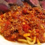 麺創 なな家 - 2016年12月23日24日
      牛ミスジステーキと
      猪ボロネーゼのかけそば
      清流クレソン付き1800円