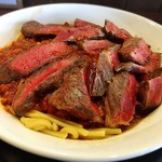 麺創 なな家 - 2016年12月23日24日
      牛ミスジステーキと
      猪ボロネーゼのかけそば
      清流クレソン付き1800円