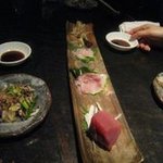 春秋 三宿店 - お造り三品盛り