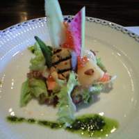室 - 前菜の刺身サラダですね