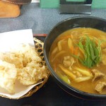 ほの香 - ライスカレーうどん８００円かしわ天２３０円