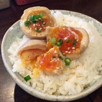 博多長浜らーめん いっき - 塩味強めの卵はご飯に合う…美味し！