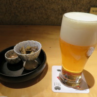 土佐料理 祢保希 丸の内店 - 先付と生ビール♪