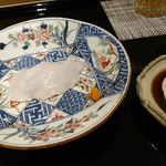 鮨 ます田 - カワハギの刺身　肝ポン酢