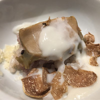 西麻布 いちの - コレはもう反則な美味さ。白子ソースとご飯に味の凝縮した柔らかな鮑と白トリュフだもの。