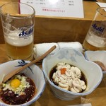 とも恵寿し - タチポン、鯨ユッケ