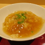 銀座 しのはら - 松葉蟹の炊き込みご飯 鼈の出汁餡掛け