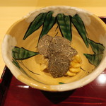 銀座 しのはら - くもこの醤油焼き、黒トリュフがけ1