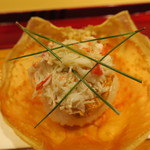 銀座 しのはら - 余市のあん肝と松葉蟹2