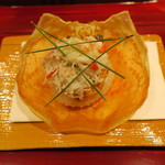 銀座 しのはら - 余市のあん肝と松葉蟹1