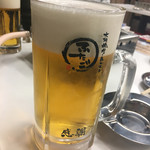 大阪焼肉・ホルモン ふたご - 2016年忘年会となり…おっきいジョッキで生ビール♪