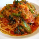 TRATTORIA La Wasabi - 冬だらと小松菜とトマトソースパスタ