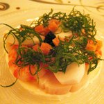 フランス料理 ル・トリアノン - ('10/12)才巻海老・帆立貝・京小かぶのサラダ仕立て