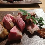 KOTOBUKI - 燻製香る糸島美豚のグリル　甘口の醪と焦がしネギ添え