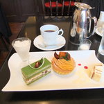 五感 - 宇治抹茶と金胡麻のｵﾍﾟﾗ､有機かぼちゃのﾓﾝﾌﾞﾗﾝ