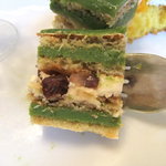 五感 - 宇治抹茶と金胡麻のｵﾍﾟﾗ　断面ｱｯﾌﾟ