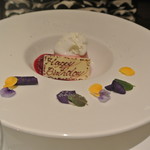 リストランテ カノフィーロ - ピスタチオのチョコラティーノとパネトーネ　グランマルニエのクレマ