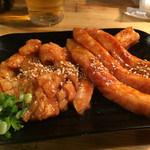 炭火焼肉ホルモン 徳臓 - 2016.12. 上ミノ＆ミノサンド　どちらもハーフ